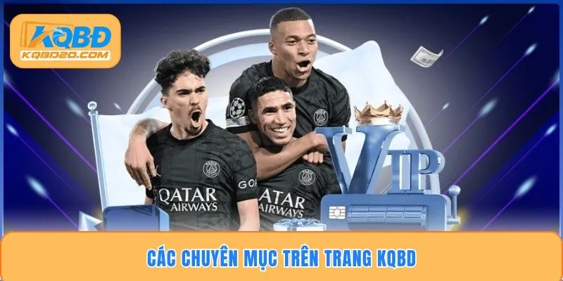 Các chuyên mục trên trang kqbd